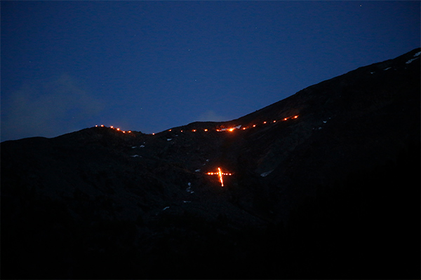 Herzjesufeuer im Schnalstal